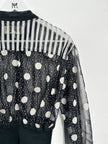 MARITHÉ + FRANÇOIS GIRBAUD x CLOSED - 1980s PANELED WAIST SHEER ZIPPED JACKET