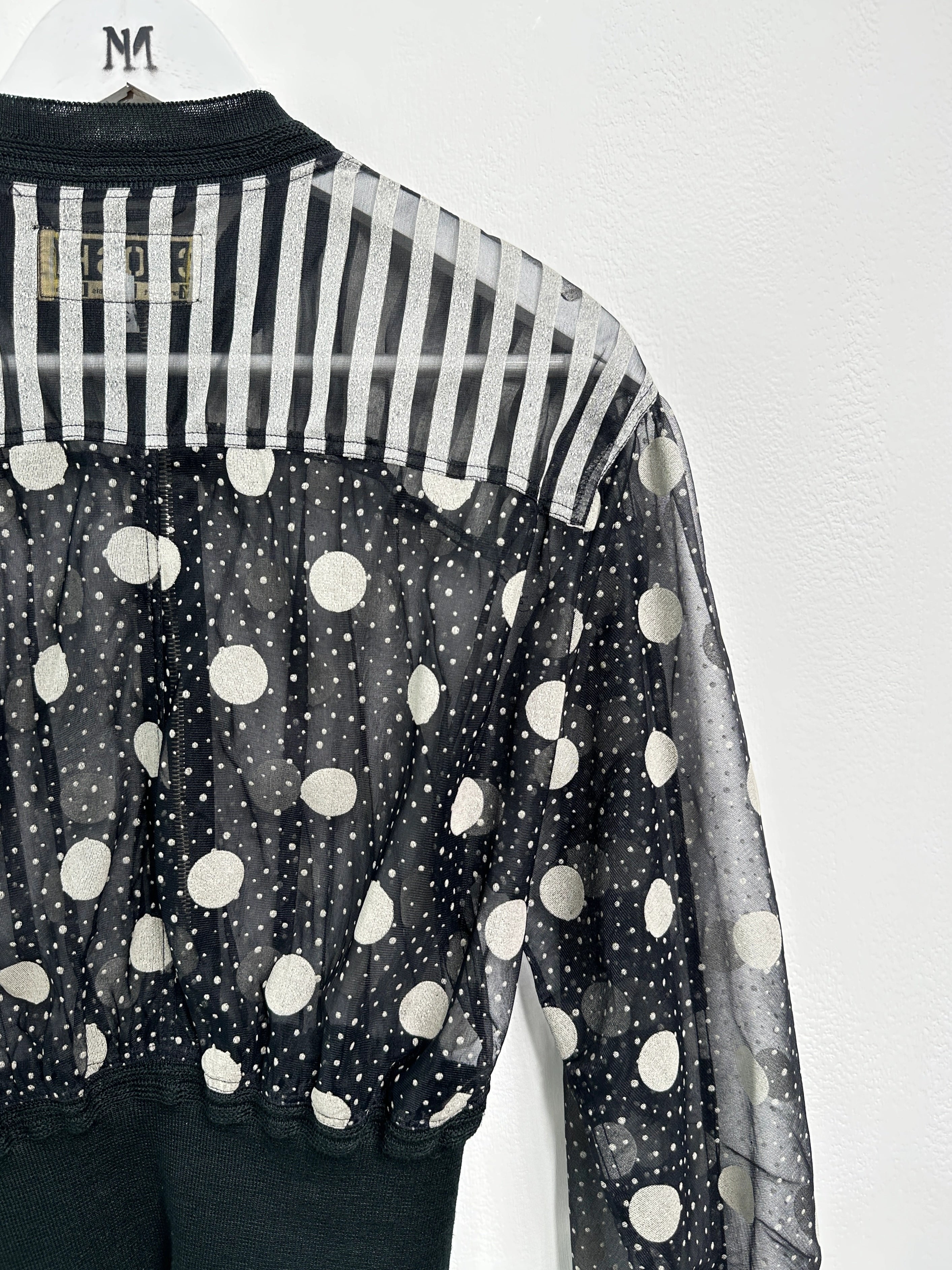 MARITHÉ + FRANÇOIS GIRBAUD x CLOSED - 1980s PANELED WAIST SHEER ZIPPED JACKET