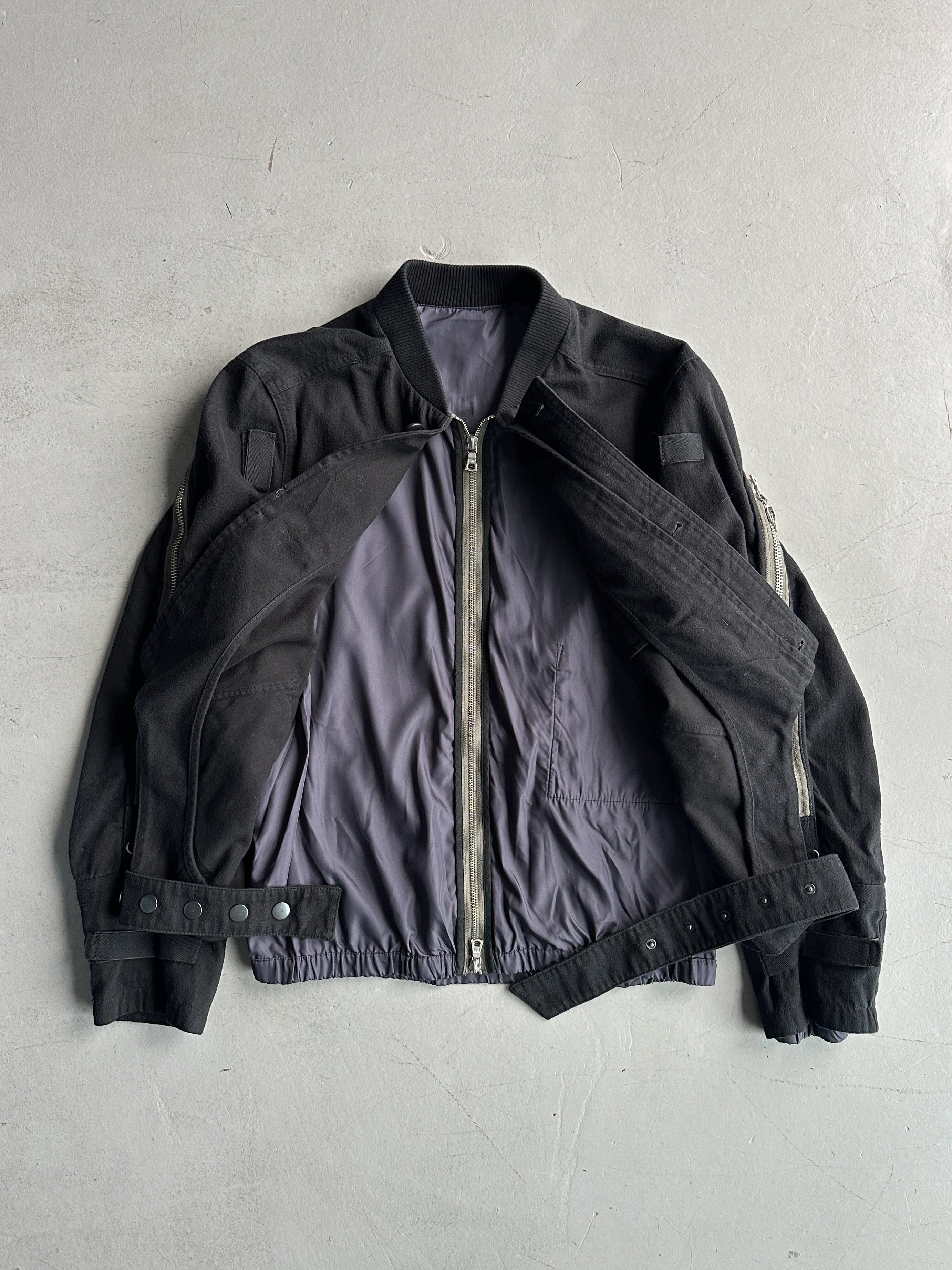 DRIES VAN NOTEN - F/W 2014 LAYERED JACKET WITH ZIP RUNNING FROM SLEEVE TO BACK