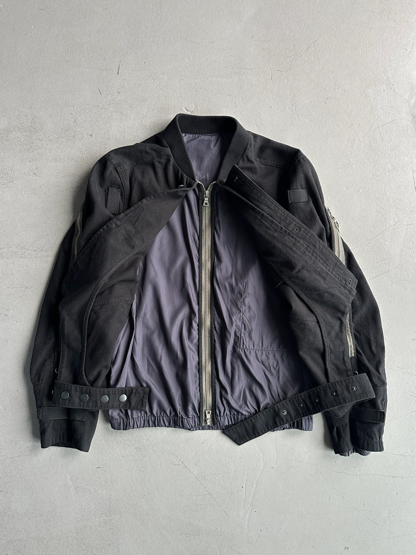 DRIES VAN NOTEN - F/W 2014 LAYERED JACKET WITH ZIP RUNNING FROM SLEEVE TO BACK