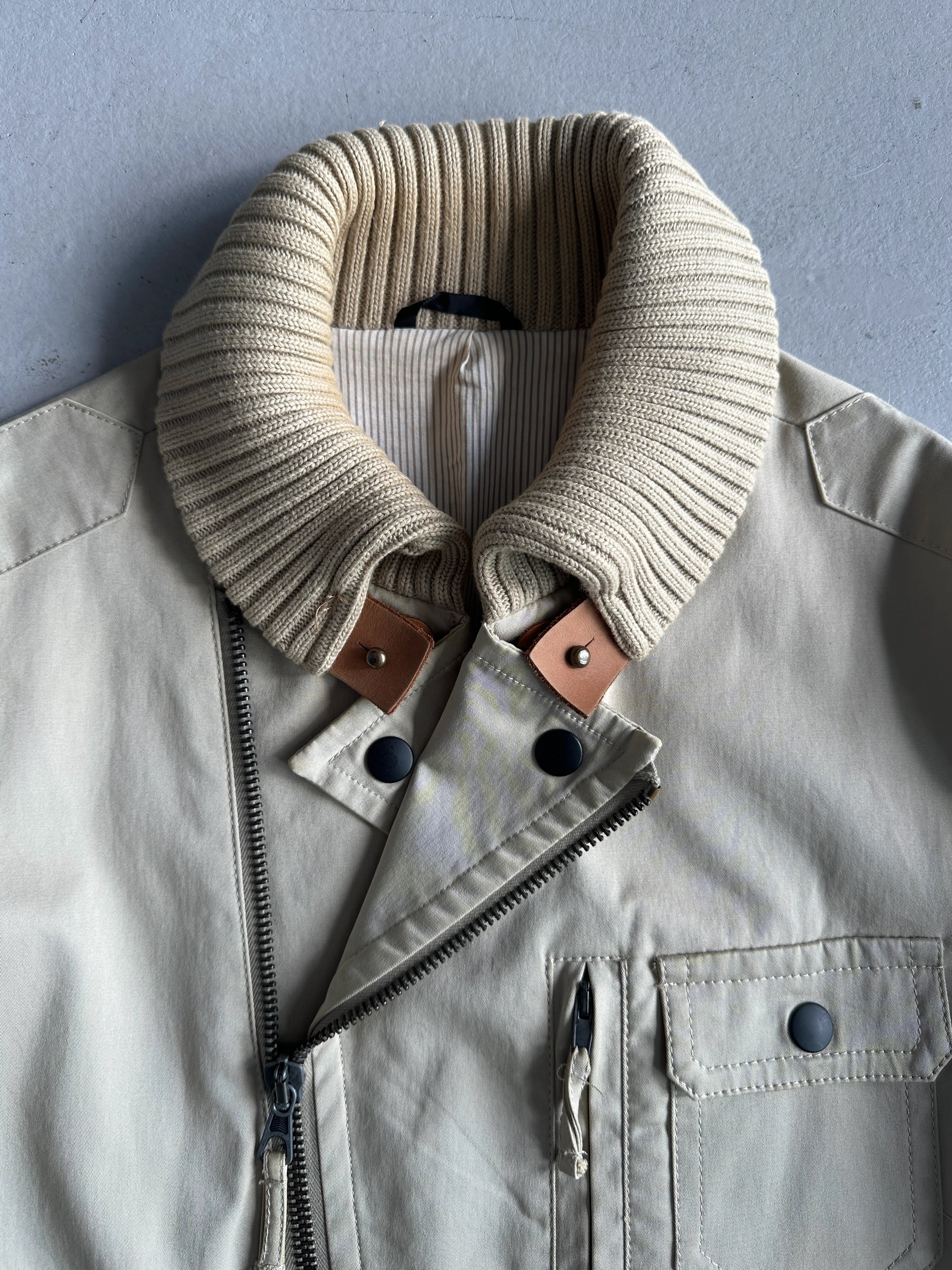 DANIELE ALESSANDRINI - 1990s BOMBER JACKET WITH RIBBED KNIT COLLAR