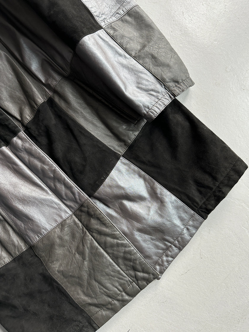 LA MATTA - 1980s PATCHWORK LEATHER AND SUEDE JACKET