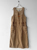 ISSEY MIYAKE HAI - 1980s MAXI DUNGAREE DRESS WITH OVERSIZED POCKETS