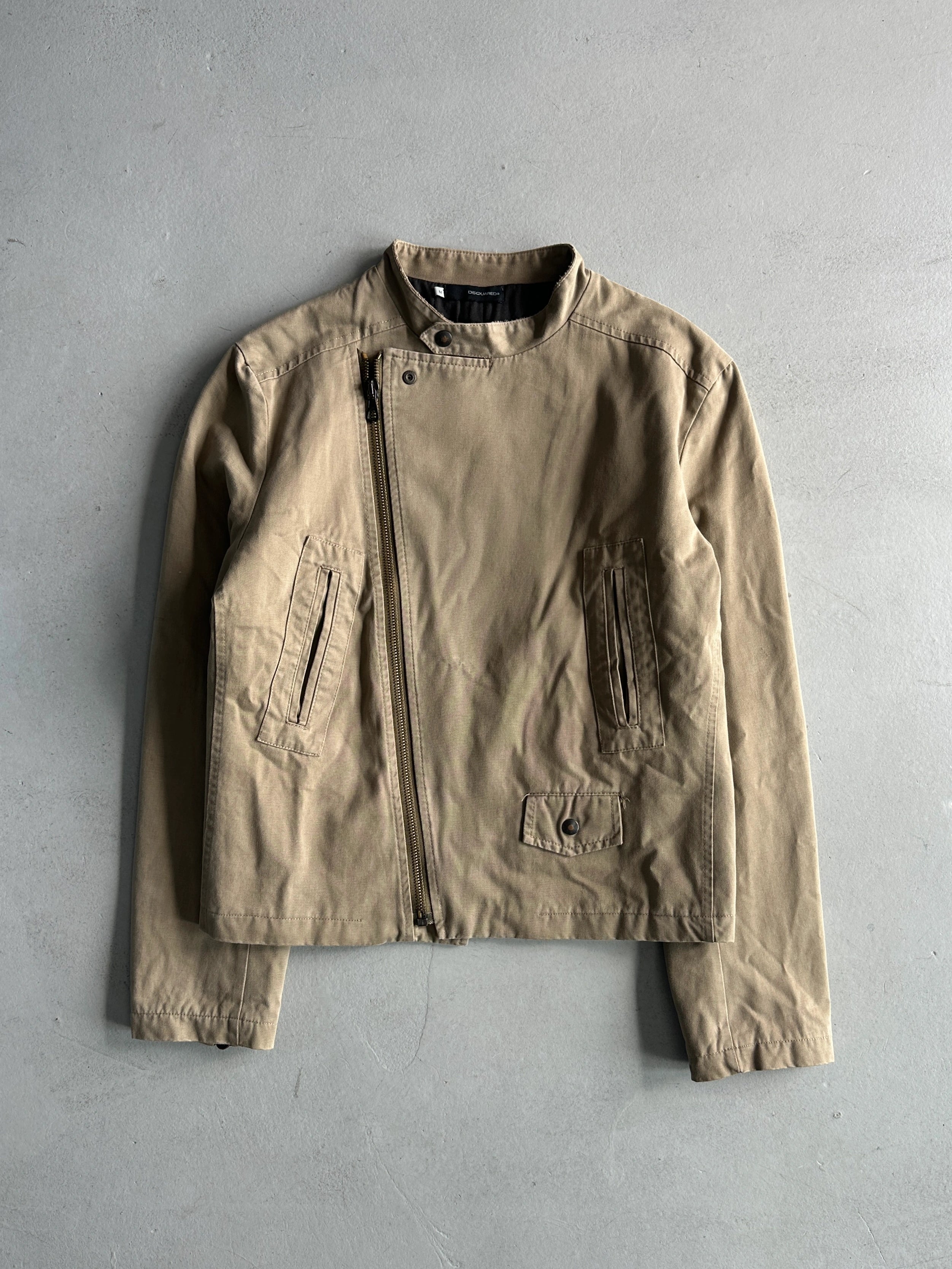 DSQUARED2 - 2000s OFF CENTER ZIP CROP FIT JACKET