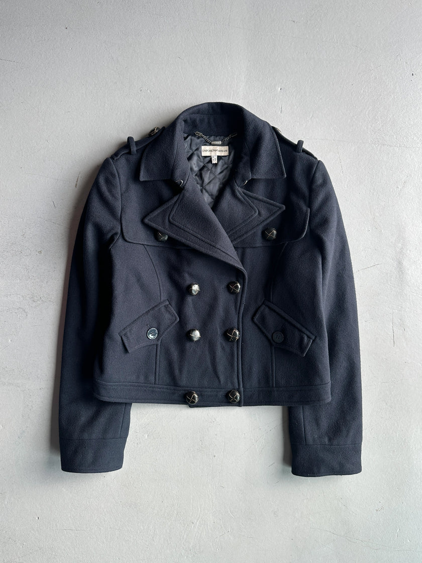 EMPORIO ARMANI - F/W 2006 DOUBLE BREASTED CROP FIT MILITARY JACKET