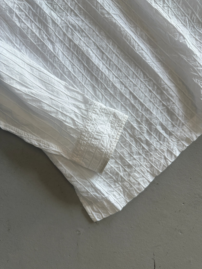 ISSEY MIYAKE MEN - S/S 2005 MANDARIN COLLAR CRINKLED SHIRT