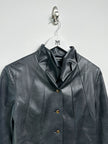 ISSEY MIYAKE - S/S 2006 FAUX LEATHER JACKET WITH SCULPTURAL NECK
