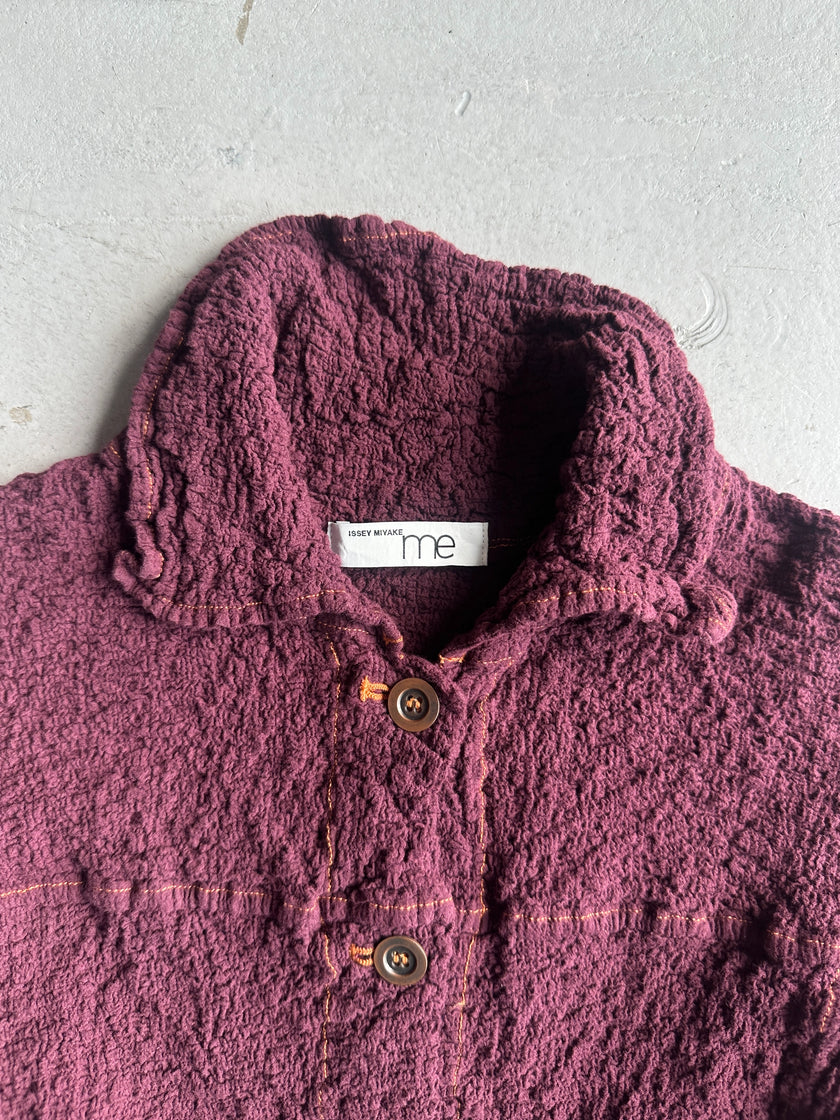 ISSEY MIYAKE ME - 2000s RUCHED JACKET WITH CONTRASTING SEAMS