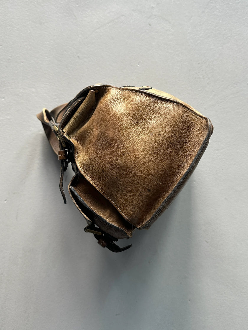 MULBERRY - 1990 DISTRESSED LEATHER ROXANNE BAG