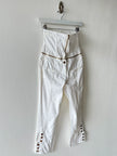 JIMMY TAVERNITI - 1990s CROPPED TROUSERS WITH ZIP OFF WAIST PANEL