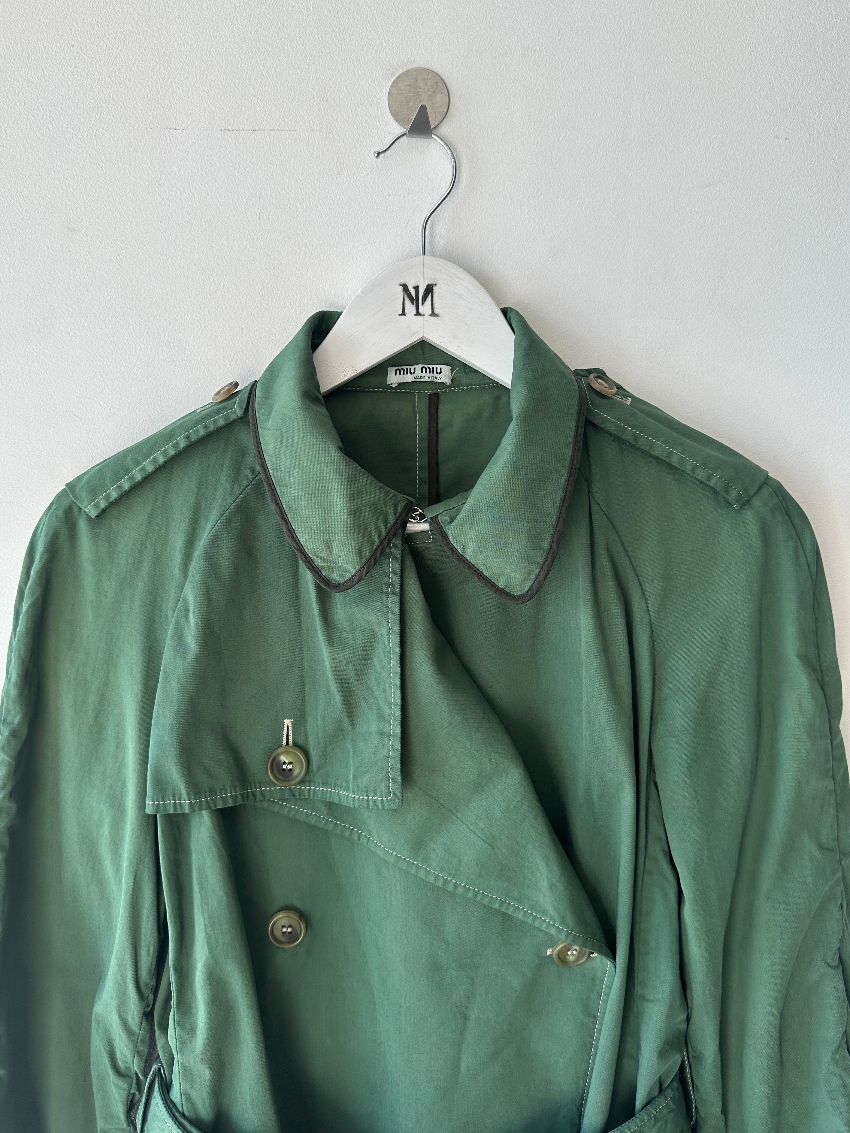 MIU MIU - early 2000s DOUBLE BREASTED TRENCH COAT