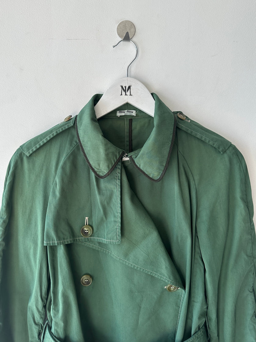 MIU MIU - early 2000s DOUBLE BREASTED TRENCH COAT