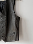 AGNÈS B. - 1990s LEATHER VEST GILET