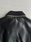VERSUS VERSACE - early 2000s REMOVABLE COLLAR LEATHER JACKET