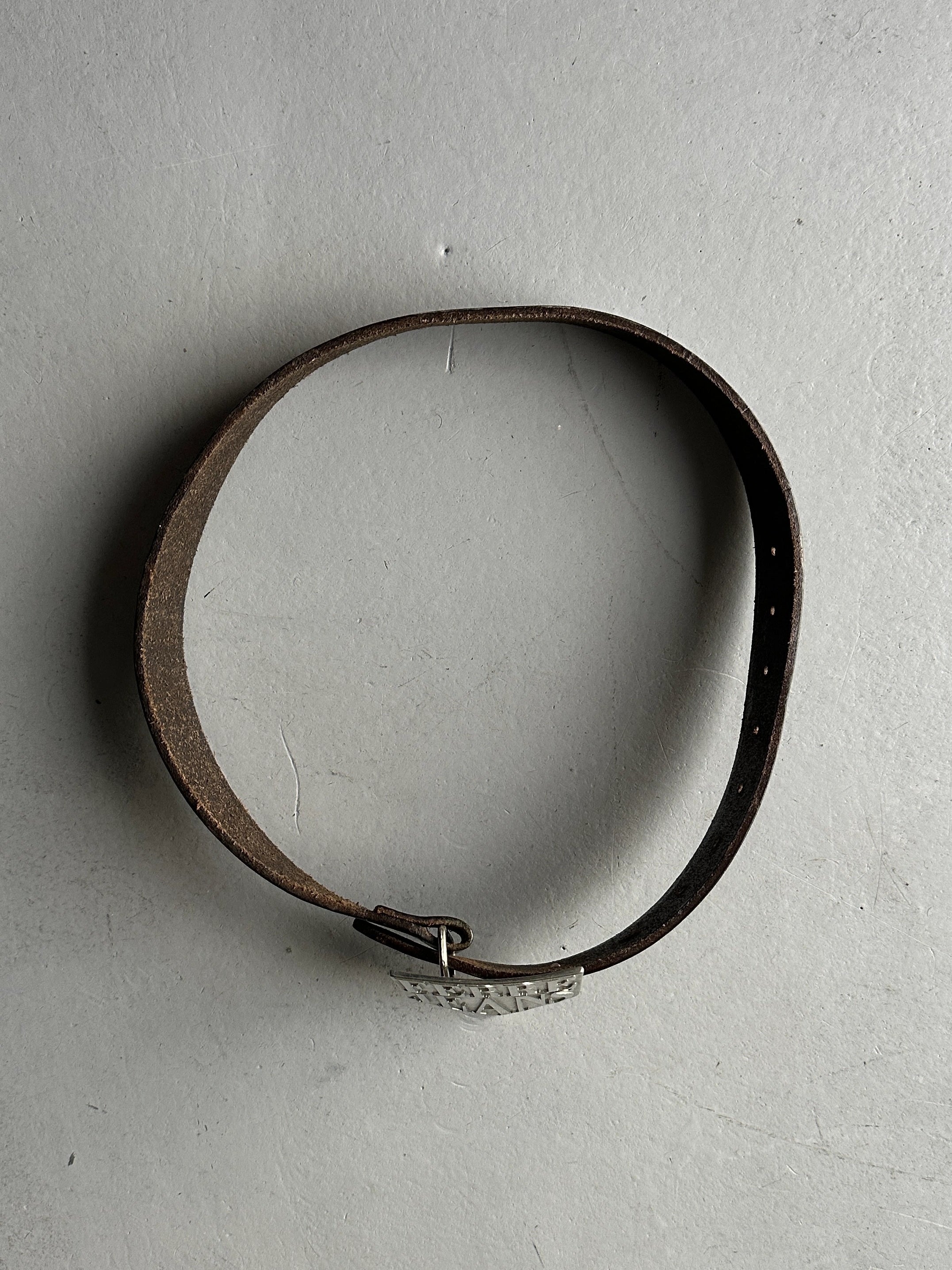 GIANFRANCO FERRÉ - 1990s OVERSIZED BUCKLE LEATHER BELT