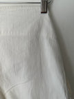 ISSEY MIYAKE PLANTATION - 1990s LINEN WRAP FRONT PANEL SHORTS