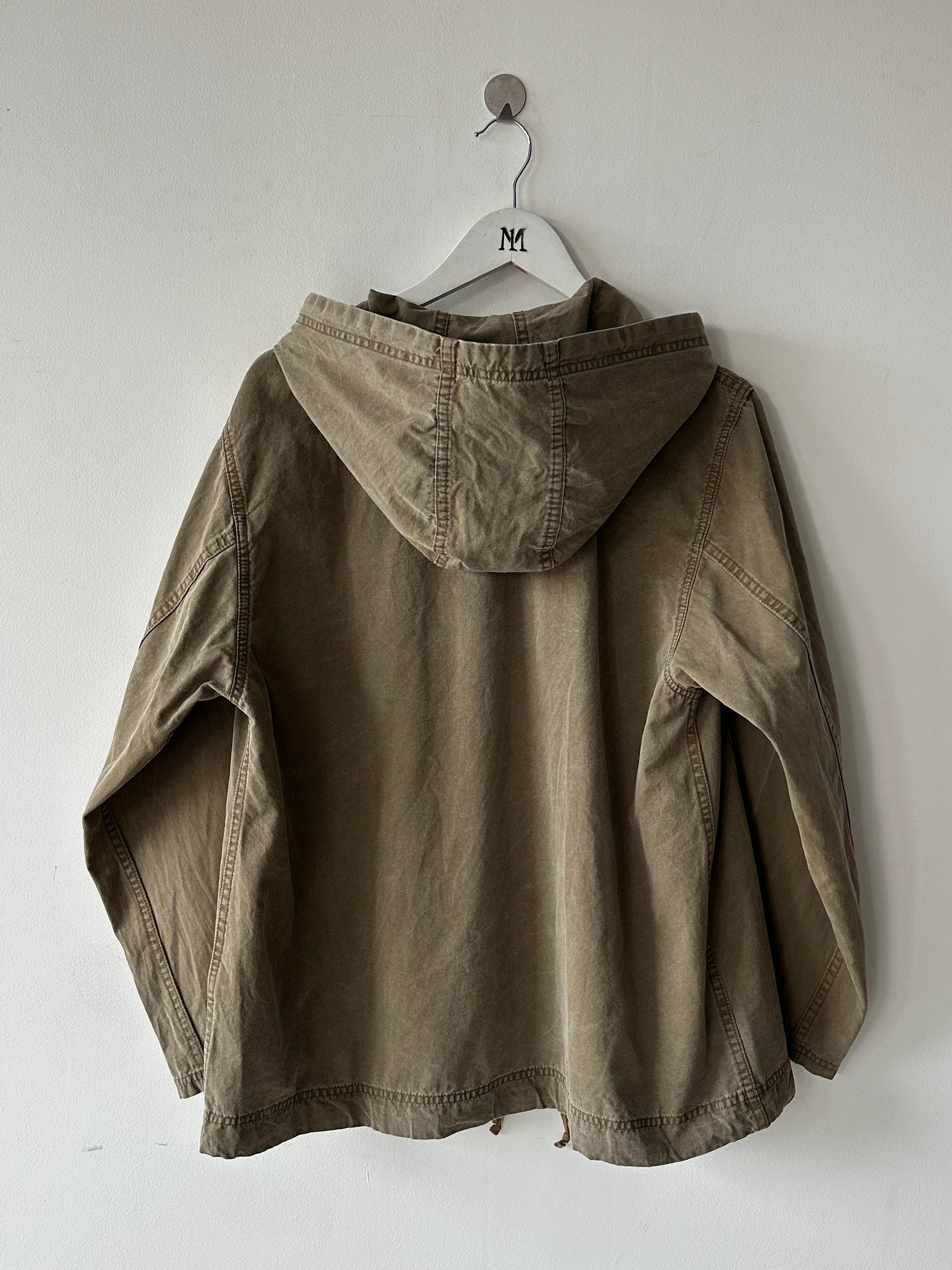 ISSEY MIYAKE HAI - 1980s COTTON HOODIE WITH FRONT POCKETS