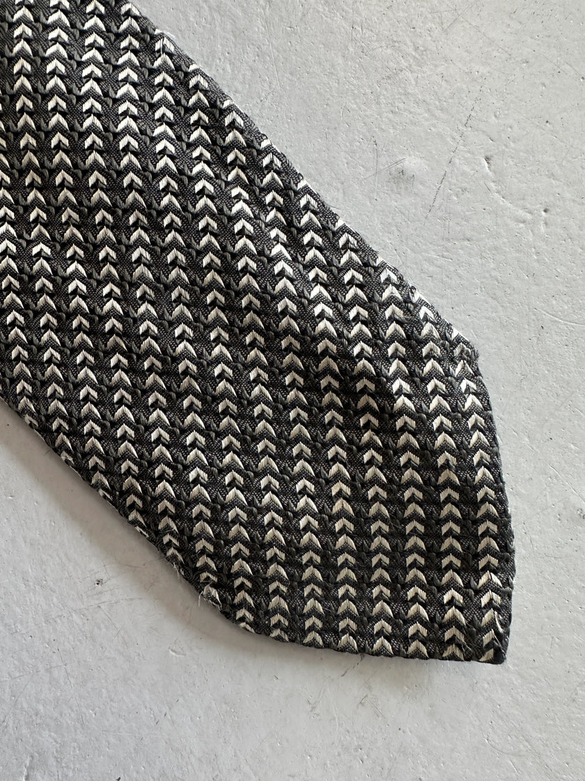 GIORGIO ARMANI - 1980s PATTERNED SILK TIE
