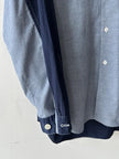 COMME DES GARÇONS - 2000s CONTRAST FABRIC LONG SLEEVE SHIRT