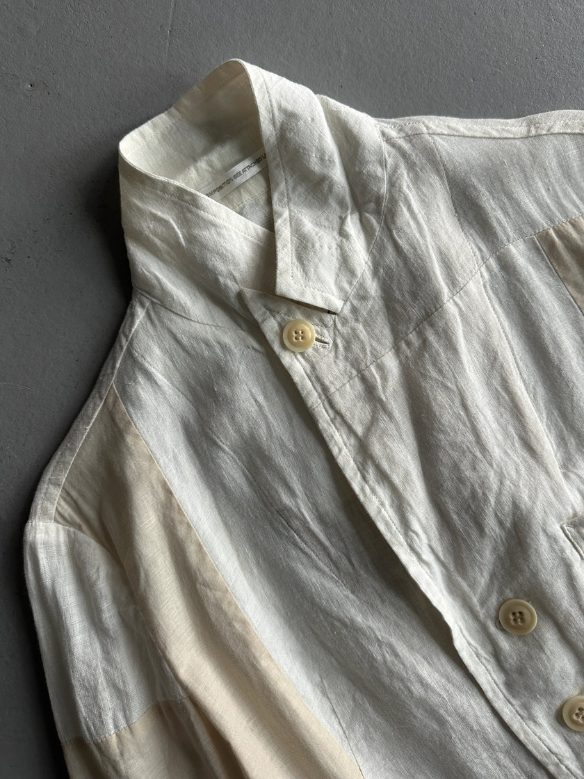 YOHJI YAMAMOTO Y'S - 1990s COLOUR BLOCKING LINEN BLAZER