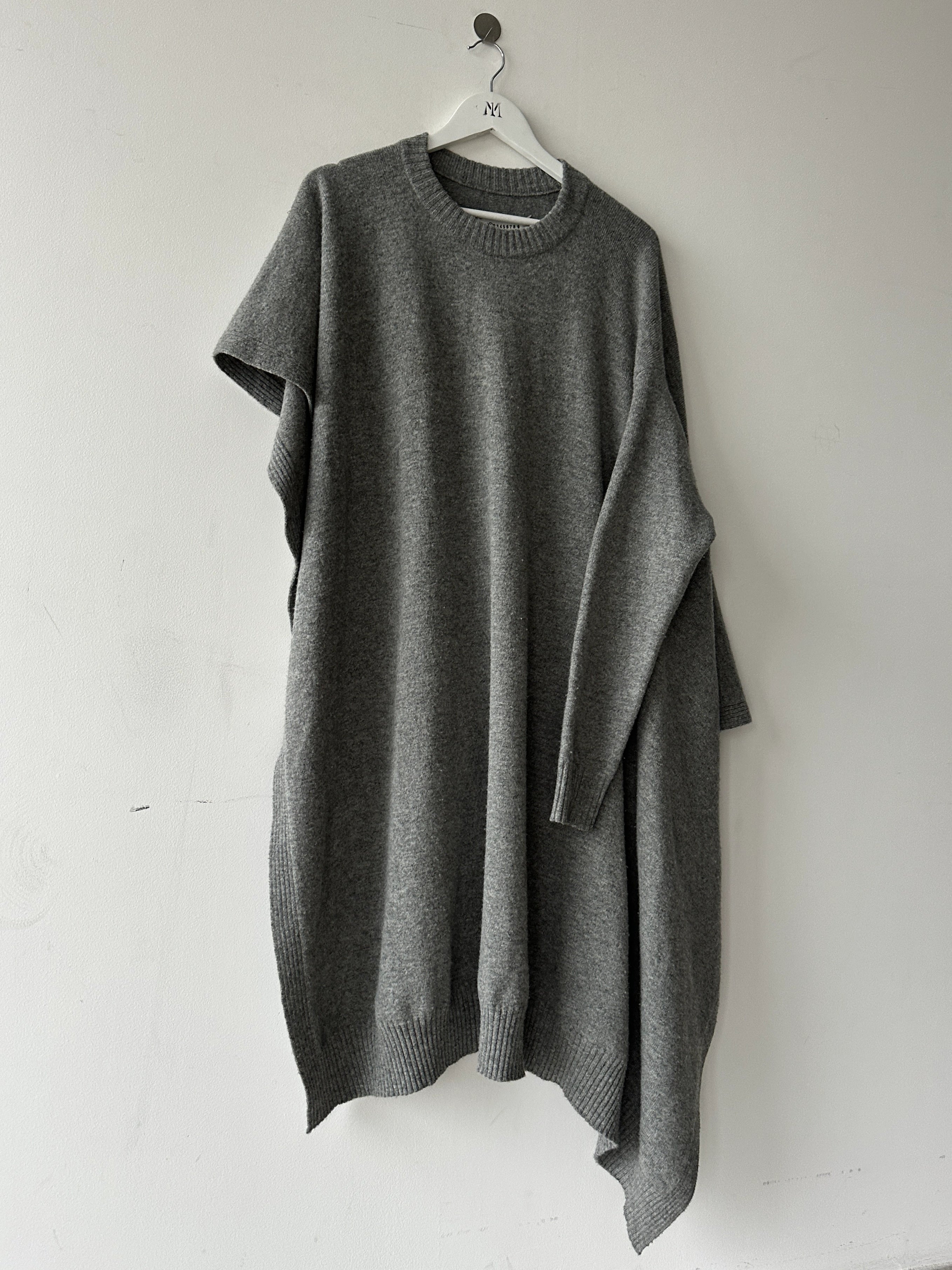MAISON MARGIELA - F/W 2019 ASYMMETRIC PONCHO STYLE ONE SLEEVE KNIT JUMPER