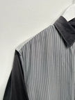 COMME DES GARÇONS - early 2000s PANELED LONG SLEEVE SHIRT WITH CONTRASTING SLEEVE AND BACK