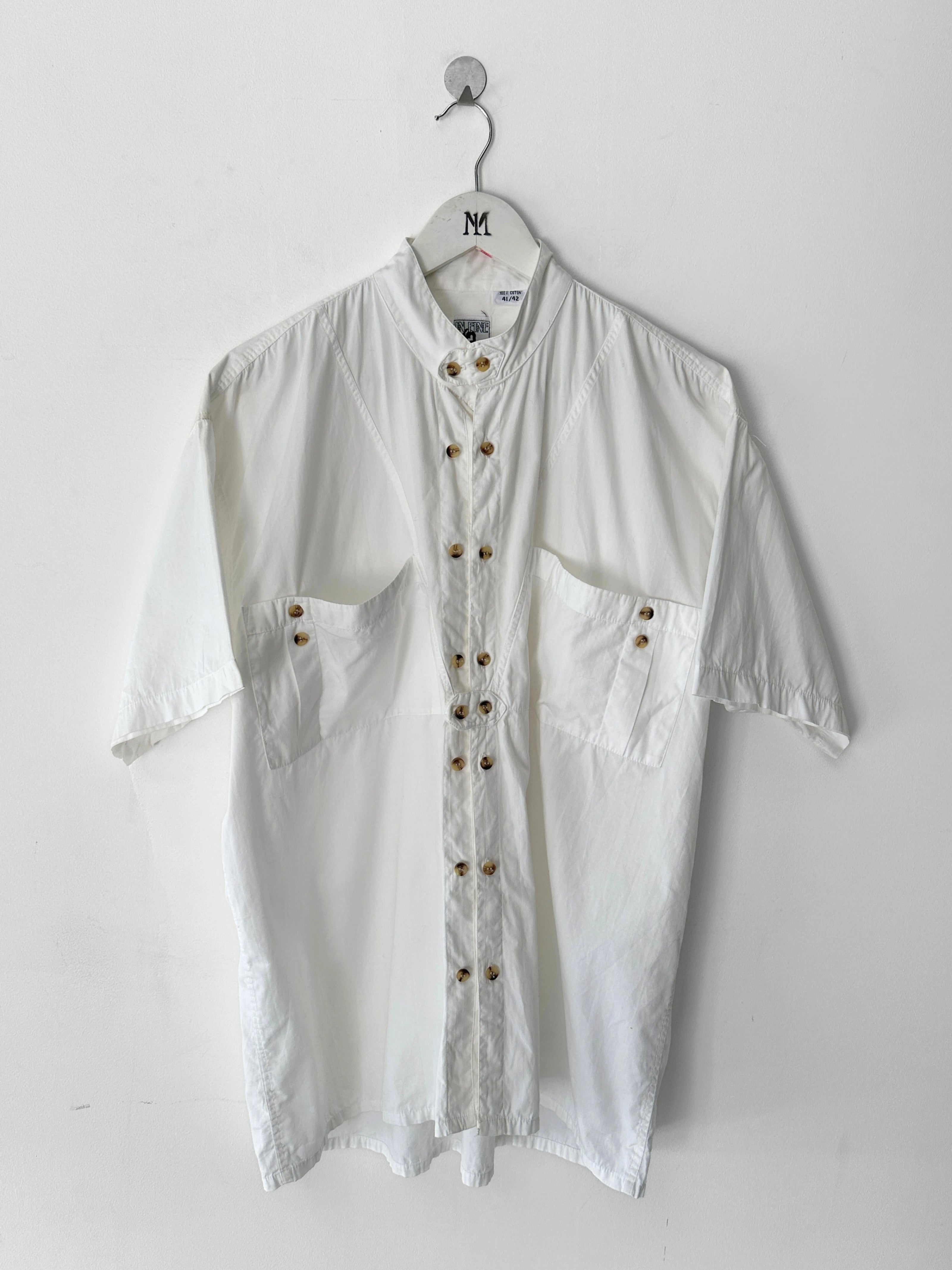 1980s SHORT SLEEVE SHIRT WITH DOUBLE BUTTON FRONT