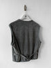 BYBLOS - 1980s RIBBED V NECK BUTTONED VEST TOP GILET
