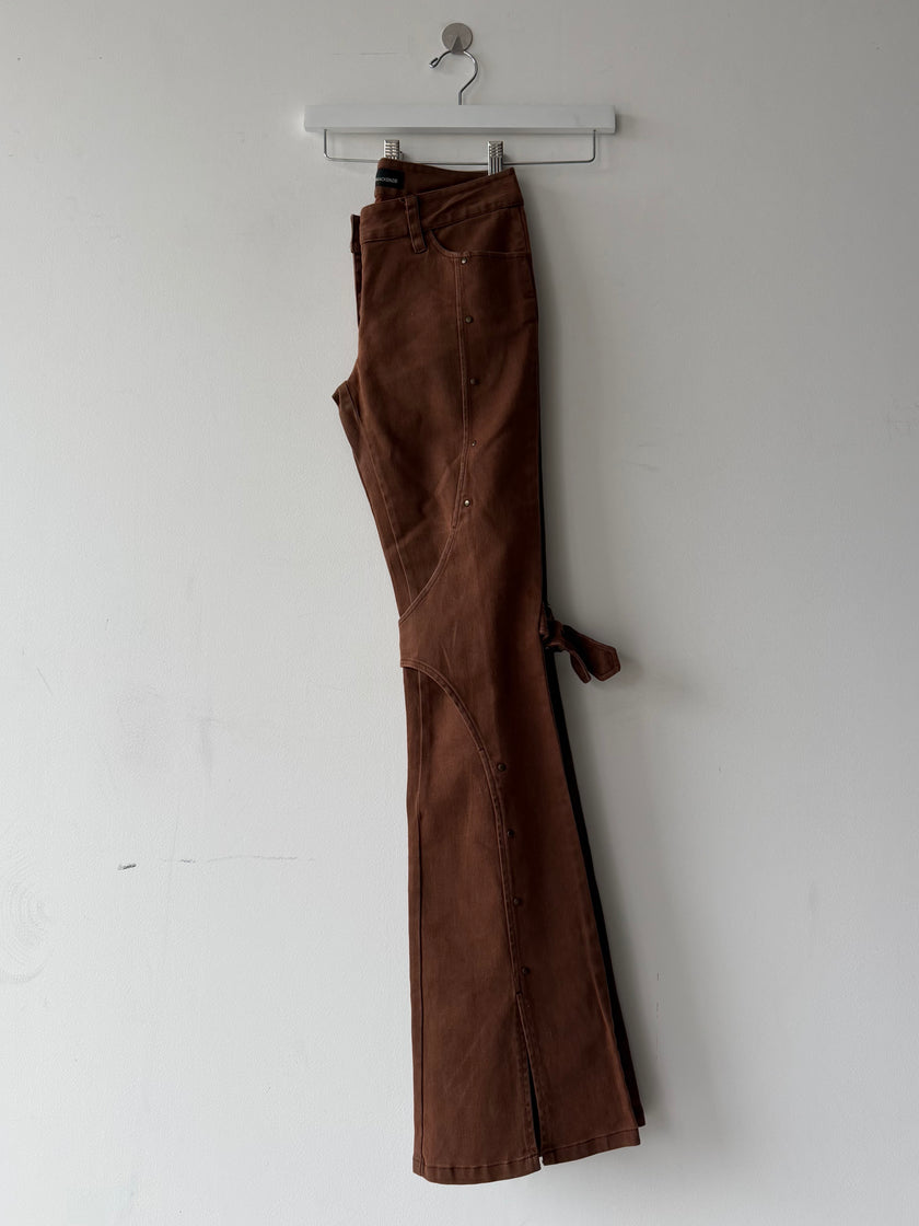 ANDREW MACKENZIE - early 2000s FLARED LEG BONDAGE TROUSERS