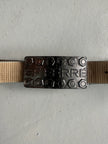 GIANFRANCO FERRÉ -  early 2000s WAXED LEATHER BELT WITH METAL BUCKLE