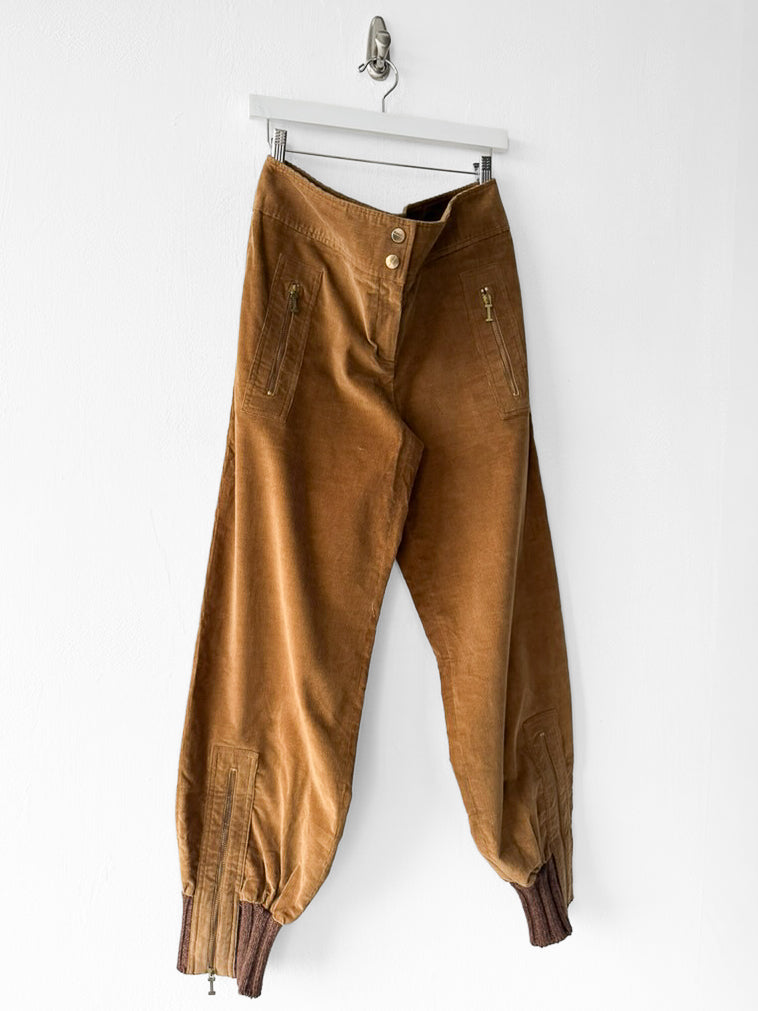 ICEBERG - F/W 2003 CORDUROY TROUSERS WITH KNIT CUFFS