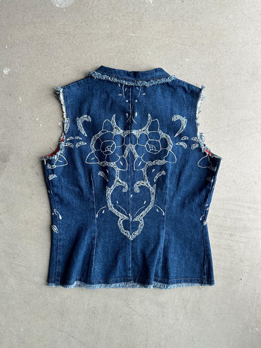 1990s DENIM VEST GILET