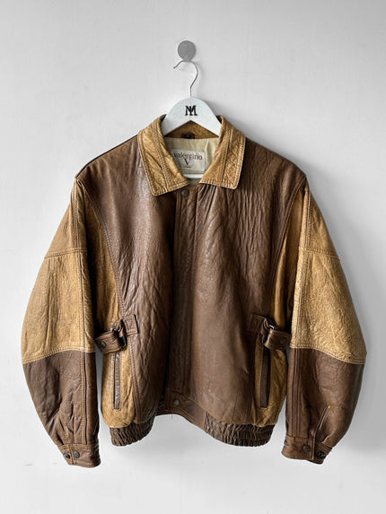 VALENTINO - early 1980s LEATHER BOMBER JACKET