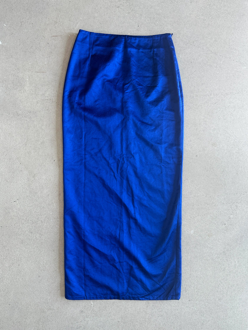 RAF SIMONS -  S/S 2021 BRUSHED MAXI SKIRT WITH BACK VENT