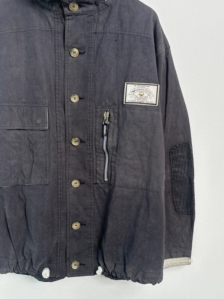 ARMANI JEANS - 1990s GUNNER SMOCK COTTON JACKET
