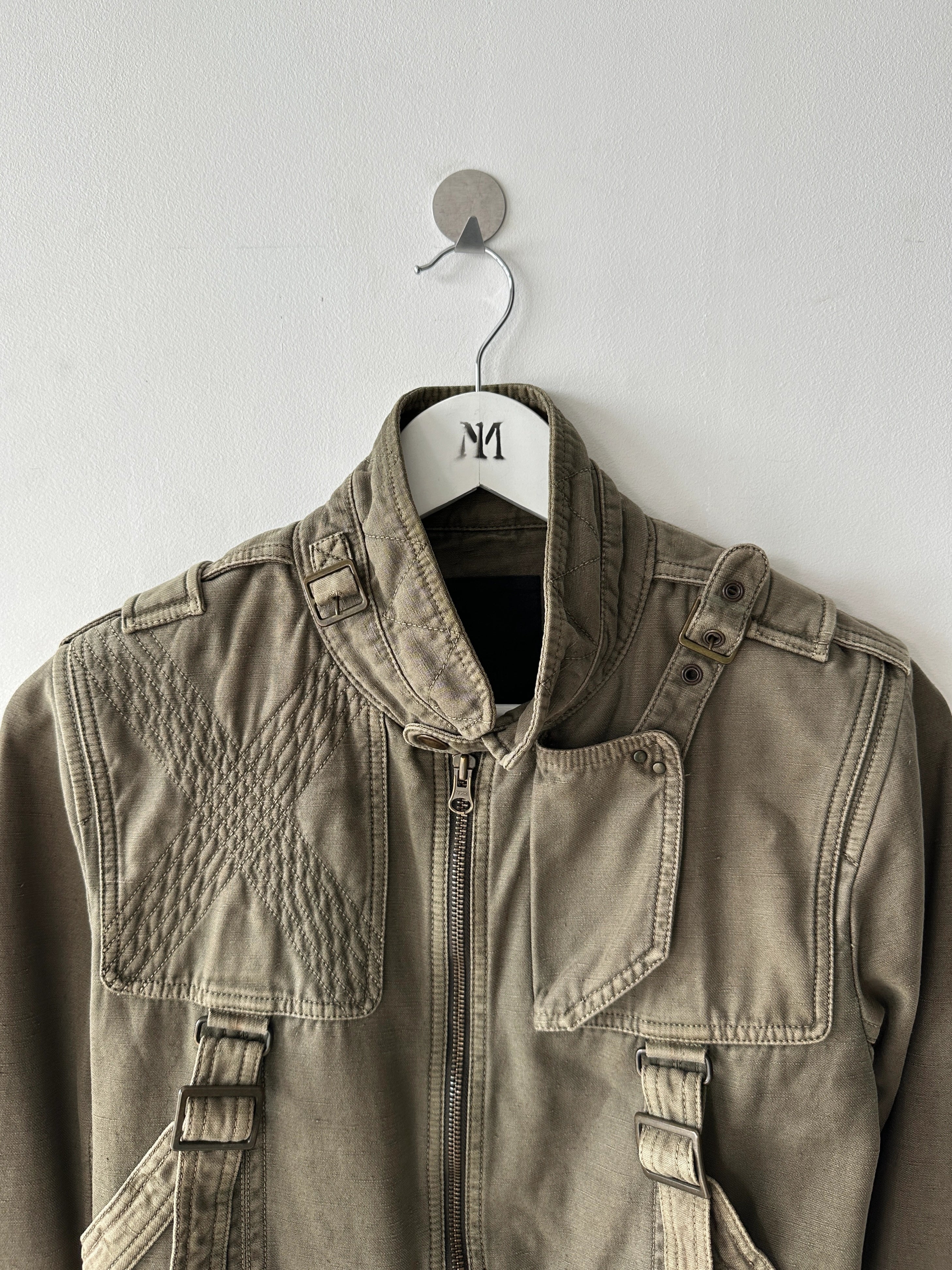 HALB BY KIMINORI MORISHITA  - 2000s STRAIGHT FIT JACKET WITH BONDAGE DETAILS