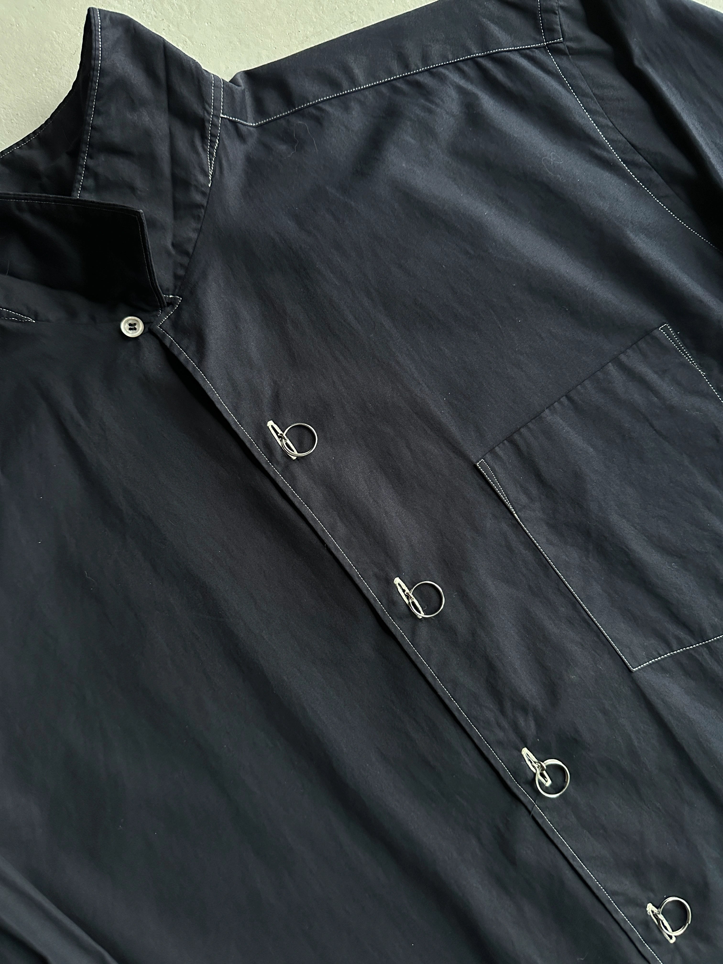 COMME DES GARÇONS- F/W 1990 LONG SLEEVE SHIRT WITH KEY RINGS CLOSURE