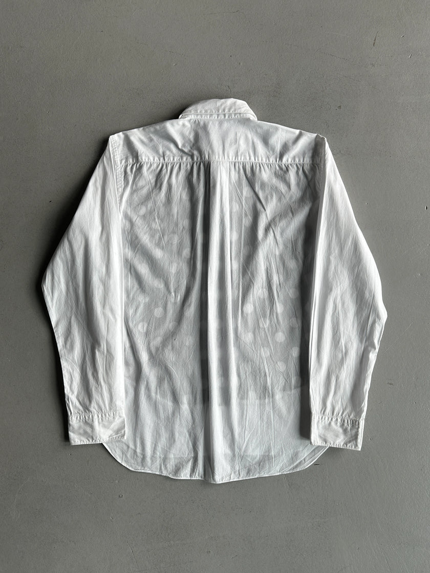 COMME DES GARÇONS BLACK - S/S 2011 POLKA DOTS FRONT PANEL LONG SLEEVE SHIRT