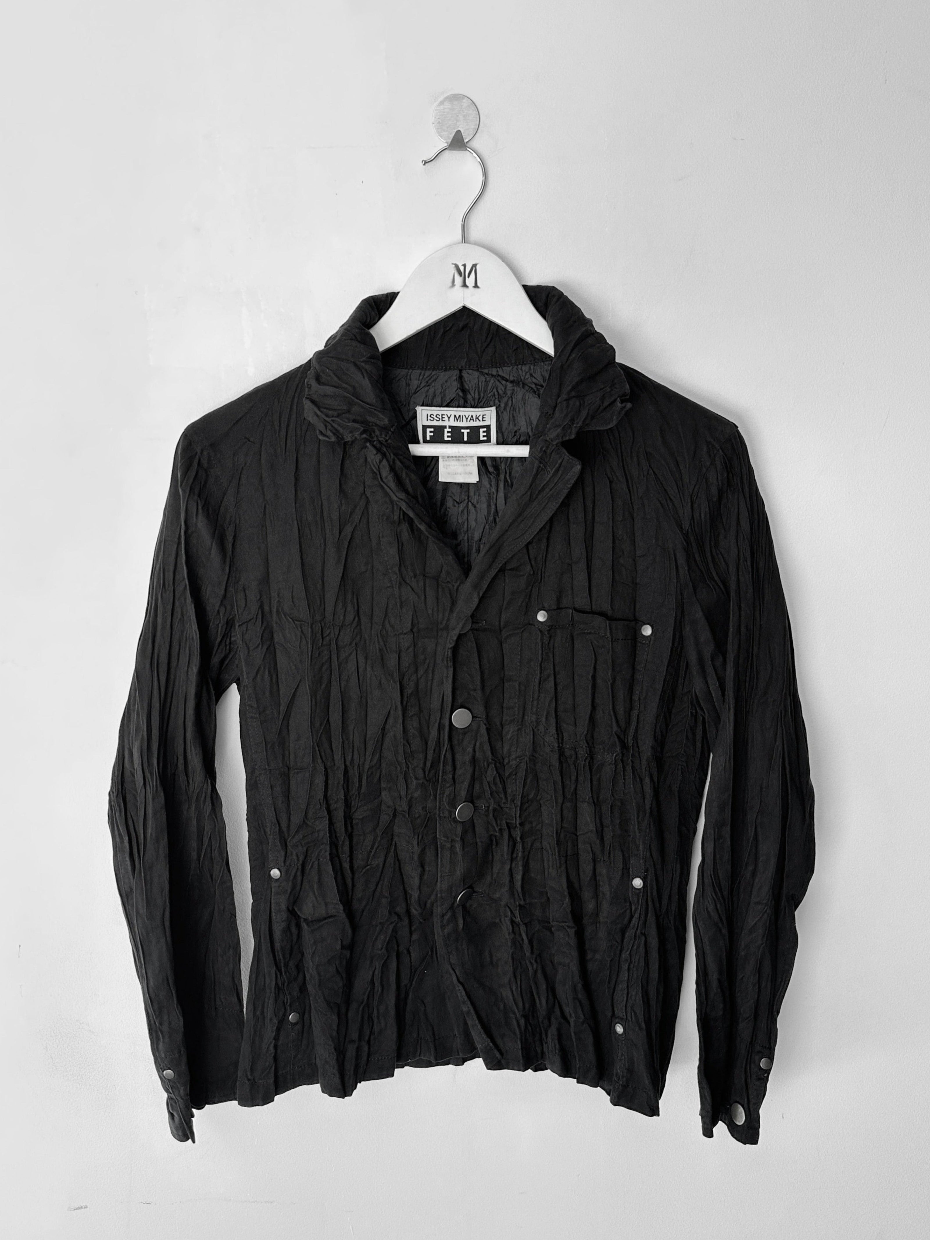 ISSEY MIYAKE - A/W 2005 FAUX SUEDE CRINKLED JACKET