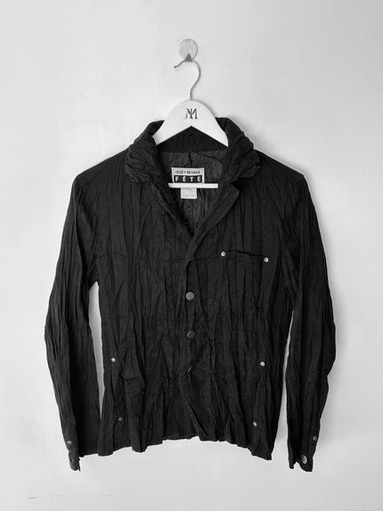 ISSEY MIYAKE - A/W 2005 FAUX SUEDE CRINKLED JACKET