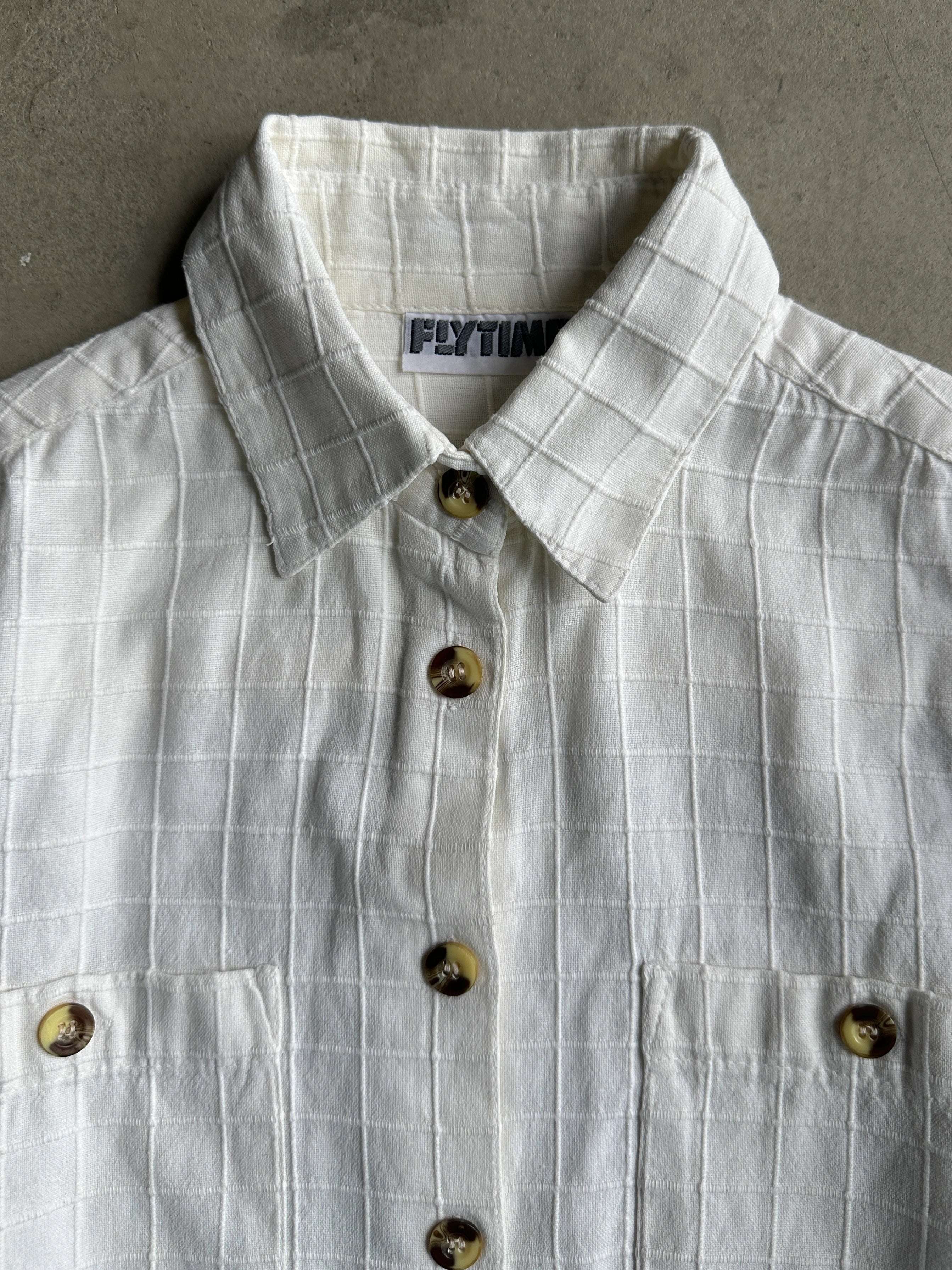 1980s GRID PATTERN LONG SLEEVE SHIRT