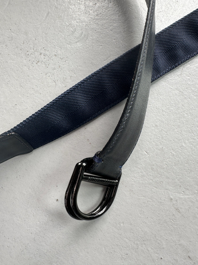 DIRK BIKKEMBERGS - 1990s METAL D-RING BUCKLE LEATHER BELT