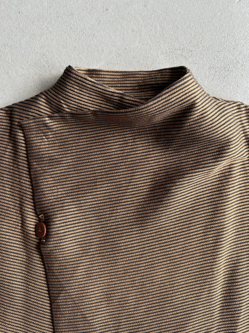 ISSEY MIYAKE - 2000s ASYMMETRICAL FRONT TWO TONE LIGHT JACKET