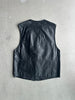 1990s LEATHER WAISTCOAT