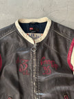 DIESEL- 1990s LEATHER BIKER JACKET