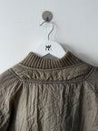 1980s BOXY FIT NYLON JUMPER WITH KNITTED FUNNEL NECK