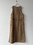 ISSEY MIYAKE HAI - 1980s MAXI DUNGAREE DRESS WITH OVERSIZED POCKETS