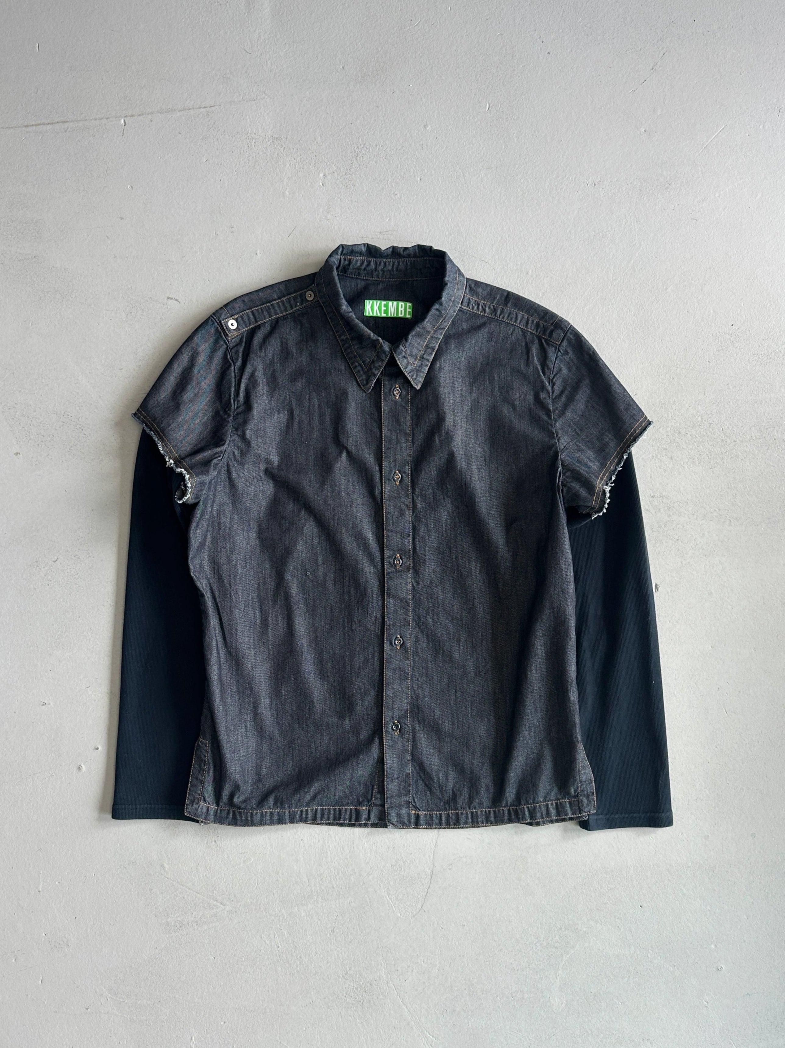 BIKKEMBERGS - 2000s LAYERED DENIM SHIRT