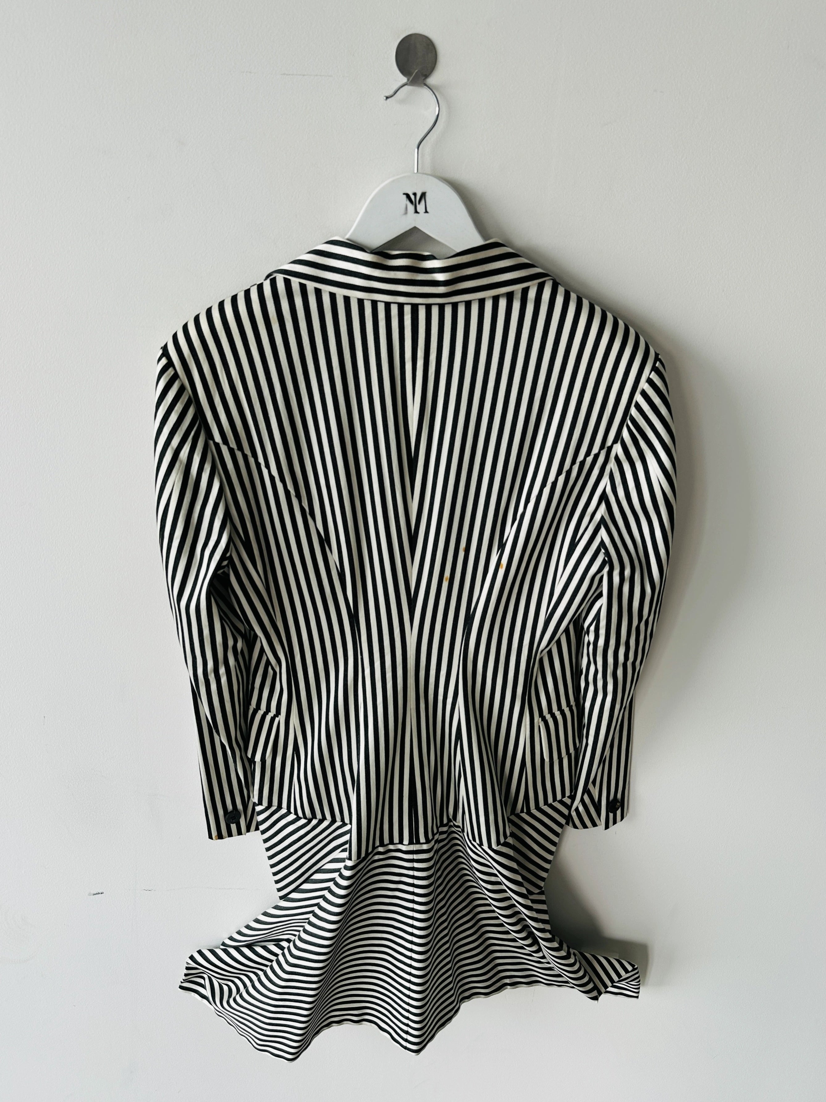 ISSEY MIYAKE - F/W 1995 TAILCOAT STRIPED BLAZER
