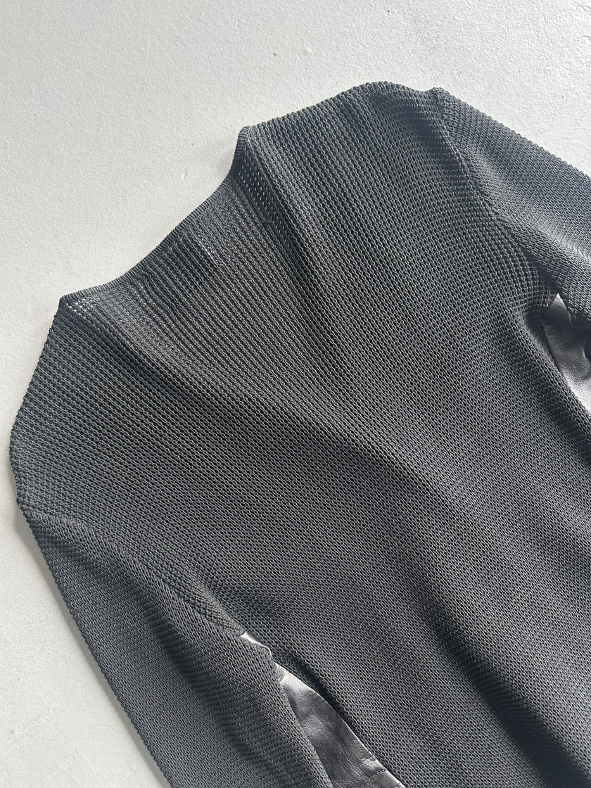 GIANFRANCO FERRÉ - 1990s LEATHER PANELED JACKET